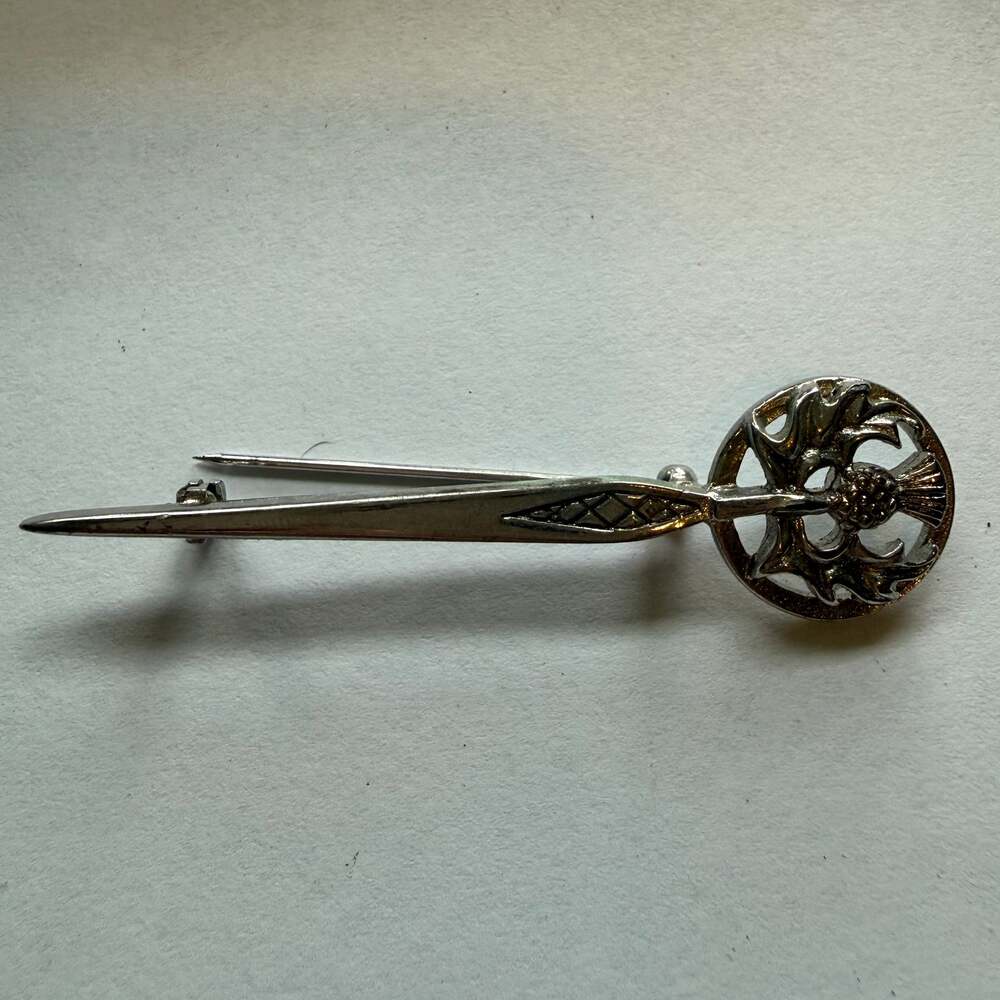 Vintage Scottish Thistle Kilt Pin Made by JAF Canada